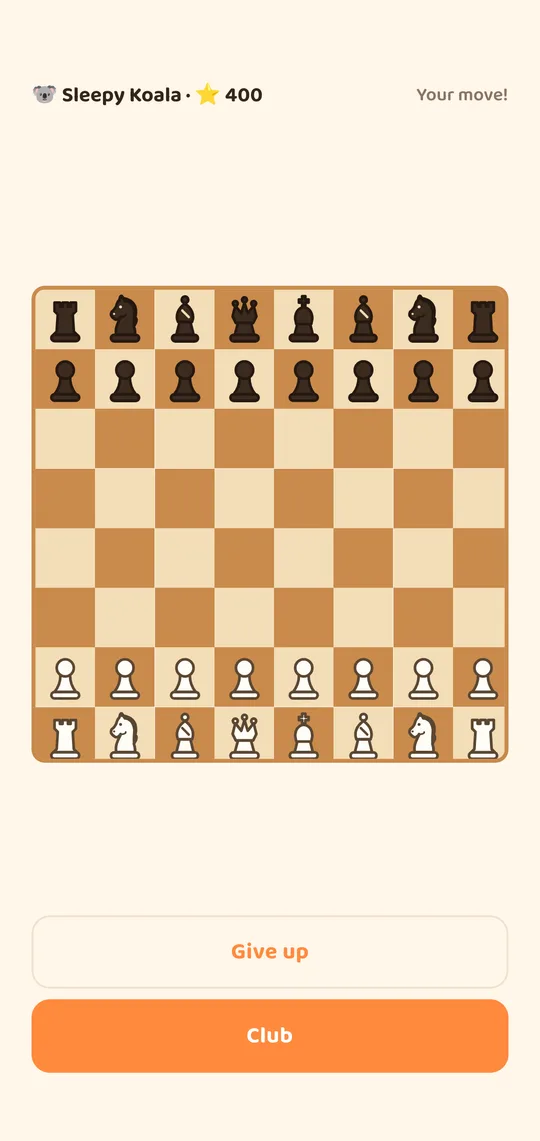 A rated game against Sleepy Koala